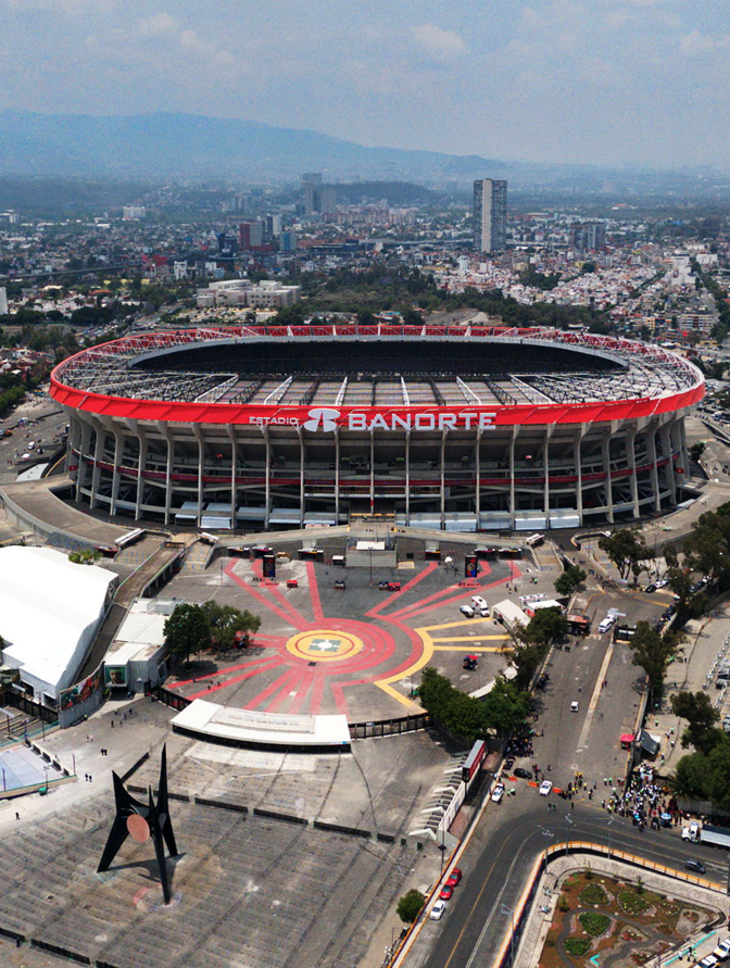 Toma aérea del Estadio Banorte